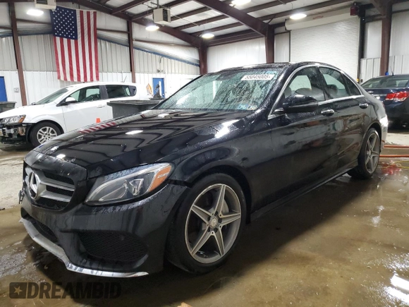2016 Mercedes-Benz C 300 Luxury with VIN 55SWF4KBXGU151906, listed as a Copart auction lot 55045005 with 69,664 mi miles and Salvage Title. Bid and sale history available at carsss.com. Image 1.