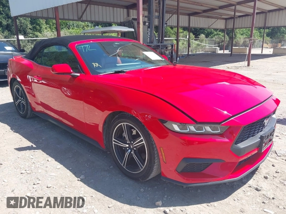 2024 Ford Mustang EcoBoost with VIN 1FAGP8UH2R5130814, listed as a IAAI auction lot 42618860 with 34,042 mi miles and . Bid and sale history available at DreamBid. Image 1.