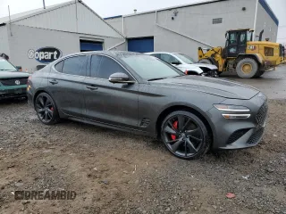 2023 Genesis G70 3.3T with VIN KMTG54TE2PU113421, listed as a Copart auction lot 46648975 with 17,375 mi miles and Salvage title. Bid and sale history available at DreamBid. Image 4.