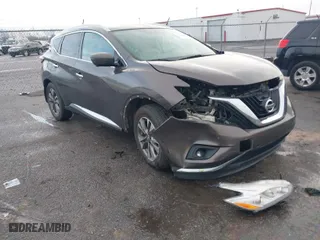 2016 Nissan Murano Platinum with VIN 5N1AZ2MG6GN106877, listed as a IAAI auction lot 41447698 with 124,451 mi miles. Bid and sale history available at carsss.com. Image 1.