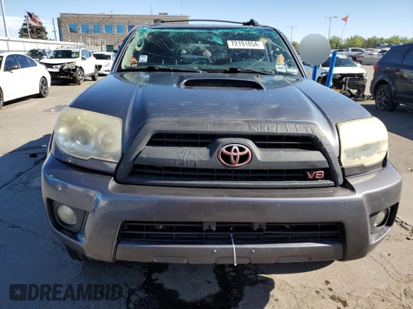 2007 Toyota 4Runner SR5 with VIN JTEBT14R670066332, listed as a Copart auction lot 72191854 with 187,131 mi miles and Non Repairable. Bid and sale history available at DreamBid. Image 5.