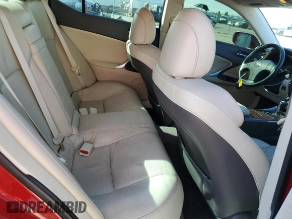 2010 Lexus IS 250 z VIN JTHBF5C26A5129025, wystawiony jako Copart lot #47774755 z przebiegiem 140 886 mil mil oraz Szkoda całkowita • Salvage title. Historia ofert i sprzedaży dostępna na DreamBid. Obrazek 10.