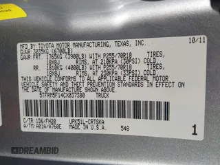2012 Toyota Tundra с VIN 5TFRM5F14CX037380, выставлен на аукционе IAAI как лот 41683381 с пробегом 218 413 миль миль и . История ставок и продаж доступна на DreamBid. Изображение 9.