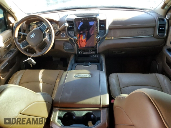 2021 Ram 2500 Longhorn with VIN 3C6UR5PL6MG626147, listed as a Copart auction lot 69408753 with 52,363 mi miles and Salvage title. Bid and sale history available at DreamBid. Image 8.