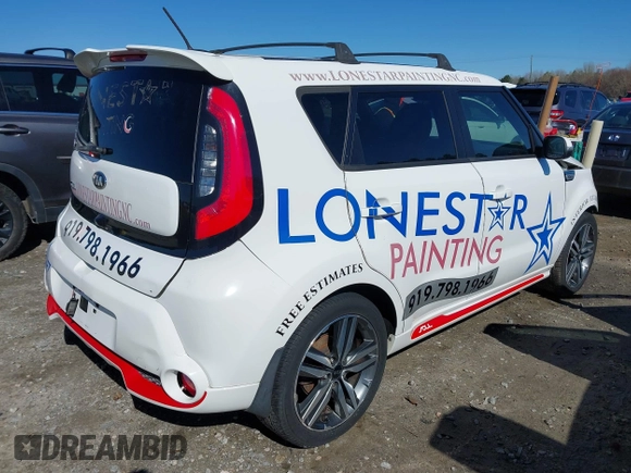 2014 Kia Soul + with VIN KNDJP3A57E7034169, listed as a IAAI auction lot 41858390 with 136,943 mi miles. Bid and sale history available at carsss.com. Image 4.