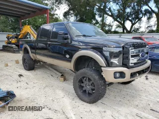2014 Ford F-250 XL with VIN 1FT7W2BT7EEA08526, listed as a Copart auction lot 60975115 with 172,455 mi miles and Salvage title. Bid and sale history available at DreamBid. Image 4.