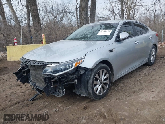 2017 Kia Optima LX with VIN 5XXGT4L36HG147615, listed as a IAAI auction lot 41710145 with 125,743 mi miles. Bid and sale history available at carsss.com. Image 6.