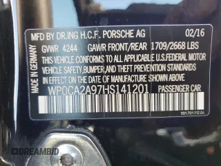 2017 Porsche 911 Carrera with VIN WP0CA2A97HS141201, listed as a Copart auction lot 73797854 with Not Provided miles and Salvage Title. Bid and sale history available at carsss.com. Image 13.