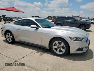 2015 Ford Mustang V6 with VIN 1FA6P8AM3F5385769, listed as a Copart auction lot 55834055 with 77,352 mi miles and Clean title. Bid and sale history available at DreamBid. Image 4.