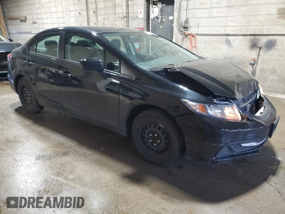 2015 Honda Civic LX with VIN 19XFB2F56FE066247, listed as a Copart auction lot 53263985 with 90,771 mi miles and Salvage Title. Bid and sale history available at carsss.com. Image 4.