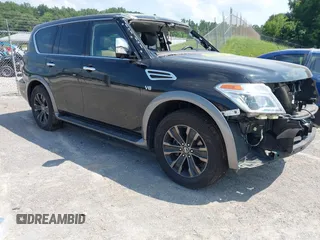 2018 Nissan Armada Platinum with VIN JN8AY2NE5J9731473, listed as a IAAI auction lot 42441530 with 94,033 mi miles and . Bid and sale history available at DreamBid. Image 1.
