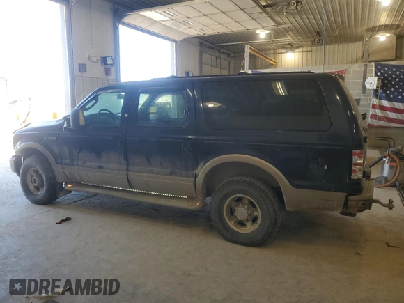 2005 Ford Excursion Eddie Bauer z VIN 1FMSU45P05ED40748, wystawiony jako Copart lot #55060805 z przebiegiem 286 908 mil mil oraz Szkoda całkowita • Salvage title. Historia ofert i sprzedaży dostępna na DreamBid. Obrazek 2.