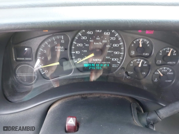 2001 Chevrolet Silverado 1500 LT with VIN 1GCEK19T31Z137434, listed as a IAAI auction lot 41592047 with 246,705 mi miles. Bid and sale history available at carsss.com. Image 7.