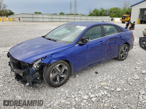 2022 Hyundai Elantra SEL z VIN KMHLN4AG6NU331243, wystawiony jako Copart lot #55490575 z przebiegiem 37 077 mil mil oraz Szkoda całkowita • Salvage title. Historia ofert i sprzedaży dostępna na DreamBid. Obrazek 1.