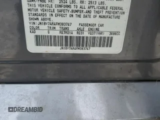 2015 Infiniti Q50 z VIN JN1BV7AR4FM393747, wystawiony jako Copart lot #59735735 z przebiegiem 234 354 mil mil oraz Szkoda całkowita • Salvage title. Historia ofert i sprzedaży dostępna na DreamBid. Obrazek 13.