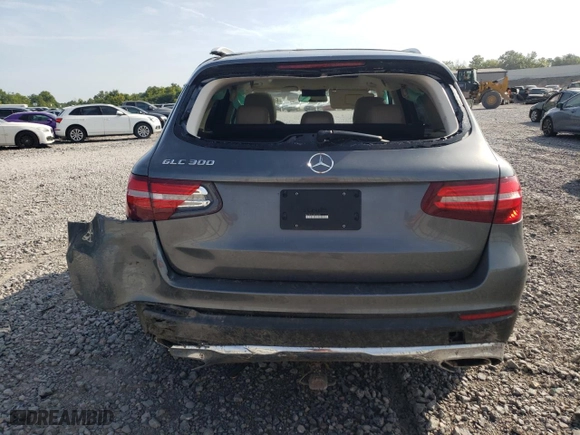 2017 Mercedes-Benz GLC with VIN WDC0G4JB1HF166291, listed as a Copart auction lot 65521144 with 0 mi miles and Salvage Title. Bid and sale history available at carsss.com. Image 6.