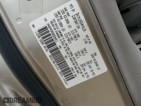 2006 Chrysler Town & Country with VIN 1A4GP45R56B594911, listed as a Copart auction lot 54629835 with Not Provided miles and Salvage Title. Bid and sale history available at DreamBid. Image 13.