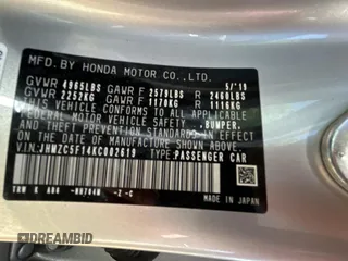 2019 Honda Clarity Plug-In Hybrid with VIN JHMZC5F14KC002619, listed as a Copart auction lot 55531325 with 53,911 mi miles and Salvage Title. Bid and sale history available at carsss.com. Image 10.