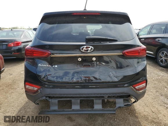 2019 Hyundai Santa Fe SE with VIN 5NMS23AD3KH113983, listed as a Copart auction lot 56008805 with 99,681 mi miles and Salvage title. Bid and sale history available at DreamBid. Image 6.