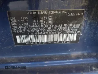 2018 Subaru Impreza с VIN 4S3GTAA66J3707439, выставлен на аукционе IAAI как лот 42060123 с пробегом 63 675 миль миль и . История ставок и продаж доступна на DreamBid. Изображение 9.