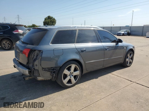 2007 Audi A4 with VIN WAUKF98E57A152630, listed as a Copart auction lot 76927614 with 71,930 mi miles and Salvage title. Bid and sale history available at DreamBid. Image 3.