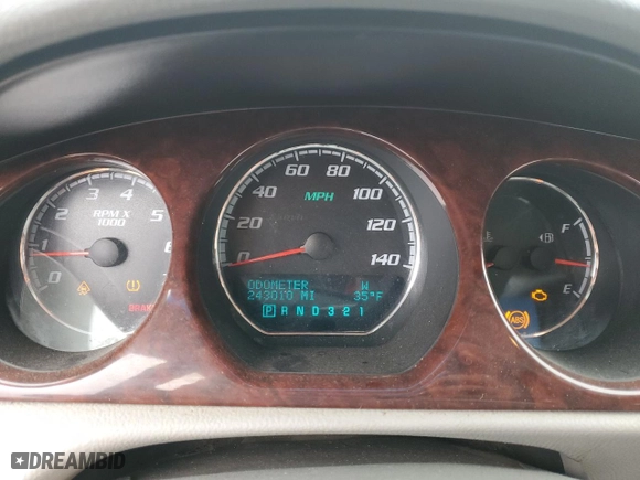 2009 Buick Lucerne CX with VIN 1G4HP57M69U121282, listed as a Copart auction lot 85672874 with 243,010 mi miles and Salvage Title. Bid and sale history available at carsss.com. Image 9.