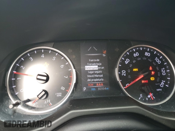 2019 Toyota RAV4 LE with VIN 2T3H1RFV8KW035620, listed as a Copart auction lot 60856585 with 30,354 mi miles and Non repairable. Bid and sale history available at DreamBid. Image 9.