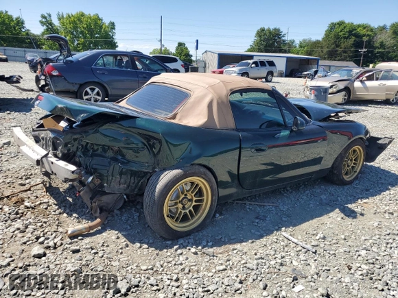 2001 Mazda MX-5 Miata with VIN JM1NB353410203639, listed as a Copart auction lot 56447414 with 131,520 mi miles and Salvage Title. Bid and sale history available at DreamBid. Image 3.