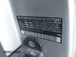 2002 Mercedes-Benz CL 500/600 z VIN WDBPJ75J32A018817, wystawiony jako IAAI lot #42535060 z przebiegiem Nie podano mil oraz . Historia ofert i sprzedaży dostępna na DreamBid. Obrazek 9.