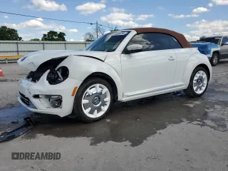 2019 Volkswagen Beetle S with VIN 3VW5DAAT6KM507779, listed as a Copart auction lot 55508295 with 99,381 mi miles and Salvage title. Bid and sale history available at DreamBid. Image 1.