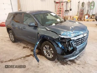 2025 Chevrolet Equinox FWD LT with VIN 3GNAXHEGXSL129056, listed as a IAAI auction lot 42425289 with 1,658 mi miles and . Bid and sale history available at DreamBid. Image 1.