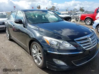 2012 Hyundai Genesis 4.6L with VIN KMHGC4DF9CU167364, listed as a IAAI auction lot 41571384 with 98,942 mi miles. Bid and sale history available at carsss.com. Image 1.