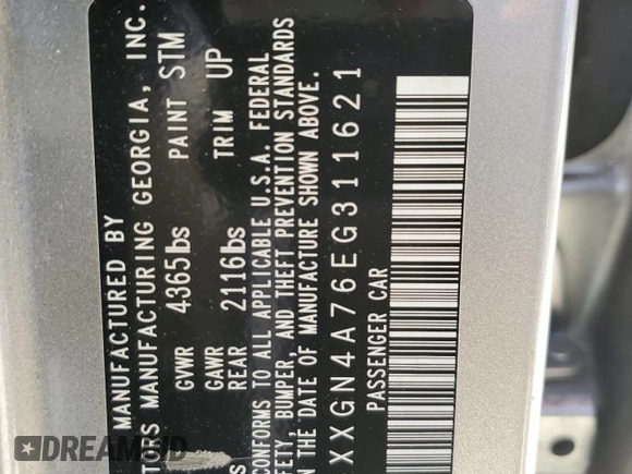 2014 Kia Optima EX with VIN 5XXGN4A76EG311621, listed as a Copart auction lot 49707395 with 66,968 mi miles and Salvage Title. Bid and sale history available at carsss.com. Image 14.