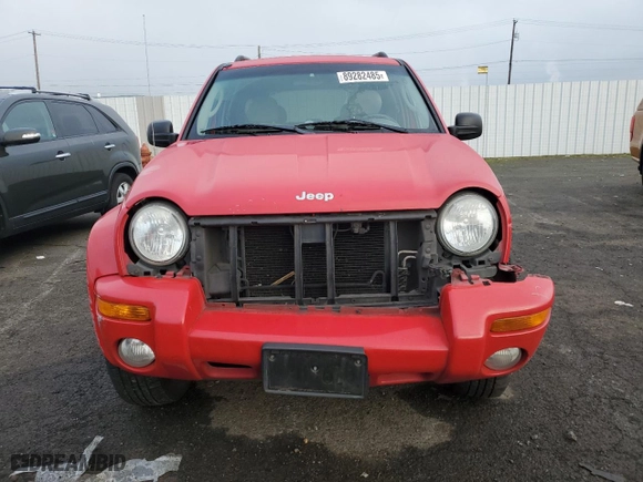 2003 Jeep Liberty Limited with VIN 1J8GL58K33W653019, listed as a Copart auction lot 89282485 with 167,216 mi miles and Salvage Title. Bid and sale history available at carsss.com. Image 5.