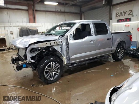 2023 Ford F-150 XL with VIN 1FTFW1E5XPFB86964, listed as a Copart auction lot 49287195 with 25,033 mi miles and Salvage Title. Bid and sale history available at carsss.com. Image 1.