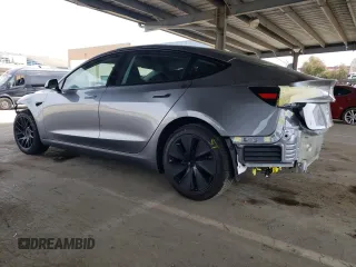 2025 Tesla Model 3 Long Range with VIN 5YJ3E1EA8SF880617, listed as a Copart auction lot 49484815 with 2,625 mi miles and Salvage Title. Bid and sale history available at DreamBid. Image 2.