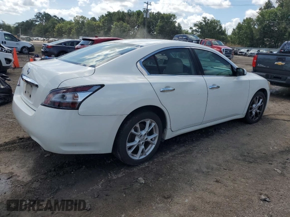 2012 Nissan Maxima SV with VIN 1N4AA5AP1CC801345, listed as a Copart auction lot 64790045 with Not provided miles and Salvage title. Bid and sale history available at DreamBid. Image 3.