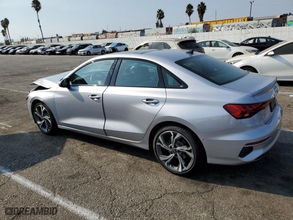 2022 Audi A3 Premium Plus with VIN WAUHUDGY2NA085867, listed as a Copart auction lot 71608194 with 7,360 mi miles and Salvage Title. Bid and sale history available at carsss.com. Image 2.