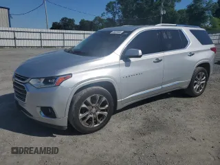 2018 Chevrolet Traverse Premier z VIN 1GNERKKW5JJ257683, wystawiony jako Copart lot #55020935 z przebiegiem 170 944 mil mil oraz Czysty tytuł • Clean title. Historia ofert i sprzedaży dostępna na DreamBid. Obrazek 1.