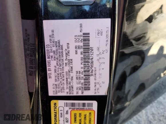 2017 Ford Fusion SE with VIN 3FA6P0HD8HR153501, listed as a Copart auction lot 49233685 with 99,872 mi miles and Salvage Title. Bid and sale history available at carsss.com. Image 12.