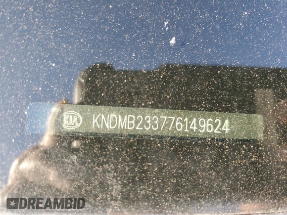 2007 Kia Sedona LX with VIN KNDMB233776149624, listed as a Copart auction lot 43429105 with 184,399 mi miles and Salvage Title. Bid and sale history available at carsss.com. Image 15.