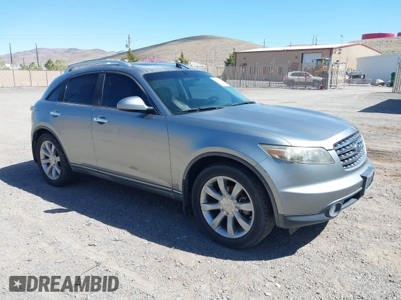 2005 Infiniti FX z VIN JNRAS08W45X218545, wystawiony jako IAAI lot #41904209 z przebiegiem 223 649 mil mil oraz . Historia ofert i sprzedaży dostępna na DreamBid. Obrazek 1.
