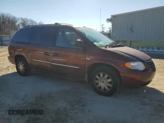 2007 Chrysler Town & Country LWB Touring with VIN 2A8GP54LX7R195626, listed as a Copart auction lot 89100675 with 123,380 mi miles and Salvage Title. Bid and sale history available at carsss.com. Image 4.