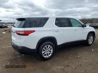 2018 Chevrolet Traverse LS with VIN 1GNERFKW9JJ147873, listed as a Copart auction lot 53361215 with 117,033 mi miles and Salvage title. Bid and sale history available at DreamBid. Image 3.