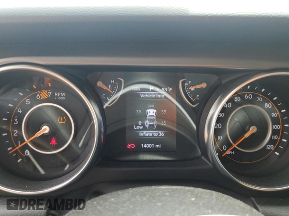 2023 Jeep Wrangler Sport with VIN 1C4HJXDN0PW643485, listed as a Copart auction lot 59783564 with 14,001 mi miles and Salvage Title. Bid and sale history available at DreamBid. Image 9.