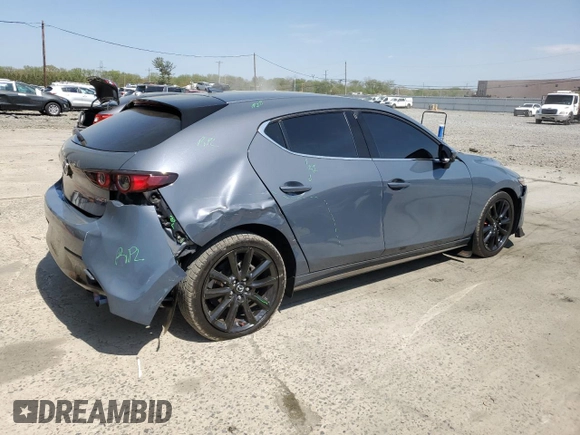 2021 Mazda 3 Premium with VIN JM1BPAML9M1307522, listed as a Copart auction lot 54628365 with 71,994 mi miles and Salvage title. Bid and sale history available at DreamBid. Image 3.