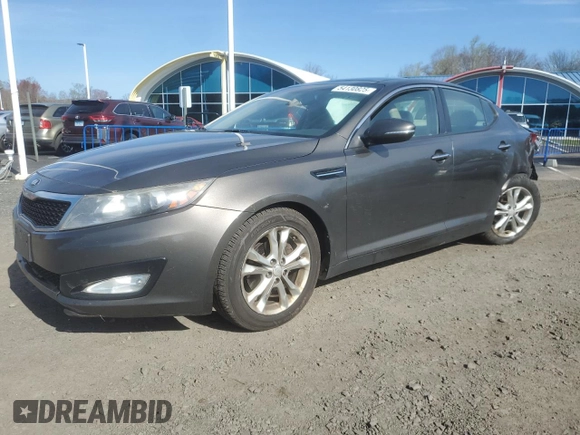 2013 Kia Optima EX with VIN 5XXGN4A71DG259068, listed as a Copart auction lot 54130825 with 162,778 mi miles and Salvage Title. Bid and sale history available at carsss.com. Image 1.