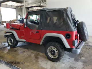 2001 Jeep Wrangler SE with VIN 1J4FA29P91P331908, listed as a Copart auction lot 55071675 with 142,004 mi miles and Salvage Title. Bid and sale history available at carsss.com. Image 2.