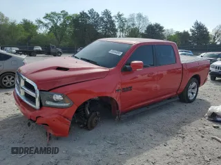 2018 Ram 1500 Night with VIN 1C6RR7MT7JS203829, listed as a Copart auction lot 53654095 with 0 mi miles and Salvage Title. Bid and sale history available at carsss.com. Image 1.