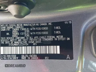 2020 Lexus RX 350 F Sport with VIN 2T2SZMDA7LC224154, listed as a IAAI auction lot 41745850 with 74,140 mi miles and . Bid and sale history available at DreamBid. Image 9.